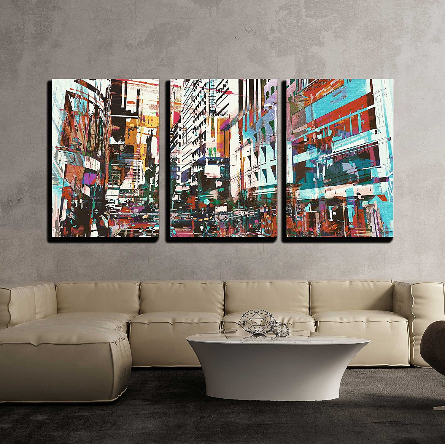 Wall26 3 Piece Canvas Wall Art - Illustration - Abstract Art of ...