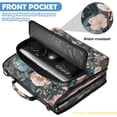 thumbnail image 6 of Zipper Binder with Shoulder Strap 2 inch 3 Ring Waterproof File Folder Organizer Bag 500 Sheet Pale Pink Flowers, 6 of 8