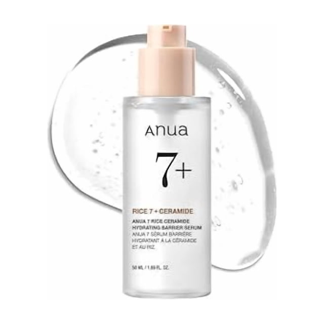 Sérum hidratante facial con ceramidas de arroz Anua 7, no comodogénico, ácido hialurónico, niacinamida, ligero, sin fragancia, para piel sensible y seca, cuidado de la piel coreano, 50 ml