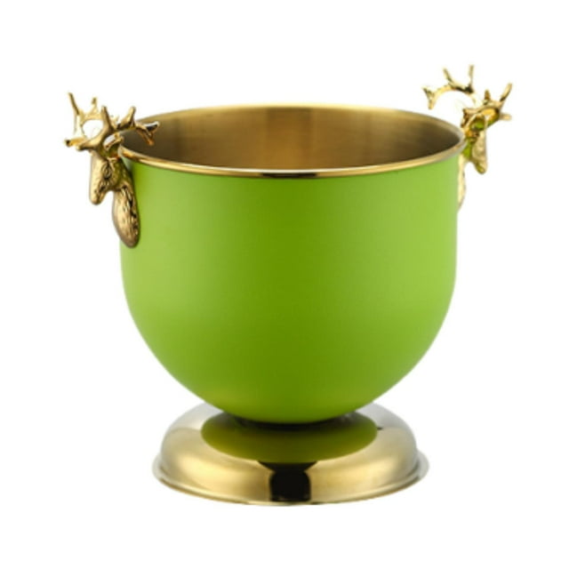 Luzkey Round Ice Bucket Multifunction Bucket Beverage Chiller Beverage Bin Cooling Bucket for Club Home