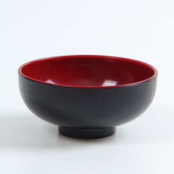 CIMAXIC Asian Soup Bowls Black ABS Plastic Dishwasher Safe Household Users Daily Use 1PC