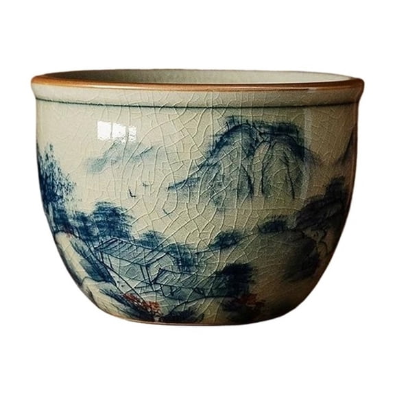 The Ancients Tea Cup Set Hand Painted Cup Teaware Boat Mugs For Tea Ceremony Chinese Antique Landscape Pottery Jingdezheng Cups