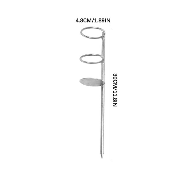 LEHOZIHEQ Support de Canne à Pêche, Support de Canne à Pêche Rond Stable, Support de Canne à Pêche à Double Anneaux pour Extérieur