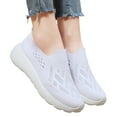thumbnail image 3 of kamemir Slip On Shoes Women Womens Walking Shoes Wide Shoes Adjustable Shoes Casual Sneakers Breathable Shoes Indoor Outdoor(Y-White,6.5), 3 of 6
