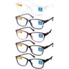 5-Pack Reading Glasses Blue Light Blocking Women/Men,Anti Headache/Glare/Eye Strain Lightweight Eyeglasses