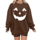 thumbnail image 2 of Women's Casual Fashion Halloween Print Long Sleeve O-Neck Sweatshirts Pullover Top, 2 of 6