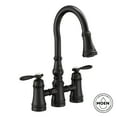 thumbnail image 5 of Moen S73204 Weymouth 1.5 GPM Bridge Pull Down Kitchen Faucet - Bronze, 5 of 7