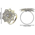 thumbnail image 2 of Servilleteros, paquete de 24 anillos para servilletas, aleación hueca, anillo de flores, servilletero Hy, 2 of 3
