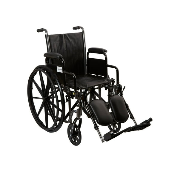McKesson Wheelchair with Swing-Away Footrest, Lightweight Steel, 16" W x 16" D, 1 Ct