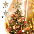 thumbnail image 1 of Fiudx Estrella para La Copa Del Árbol de Navidad, Decoración de Hierro con Luz Led, Diseño Único de Estrella de 5 Puntas, Cálido Brillo Navideño, Ideal para El Hogar, La Oficina y El Restaurante. Fun, 1 of 7