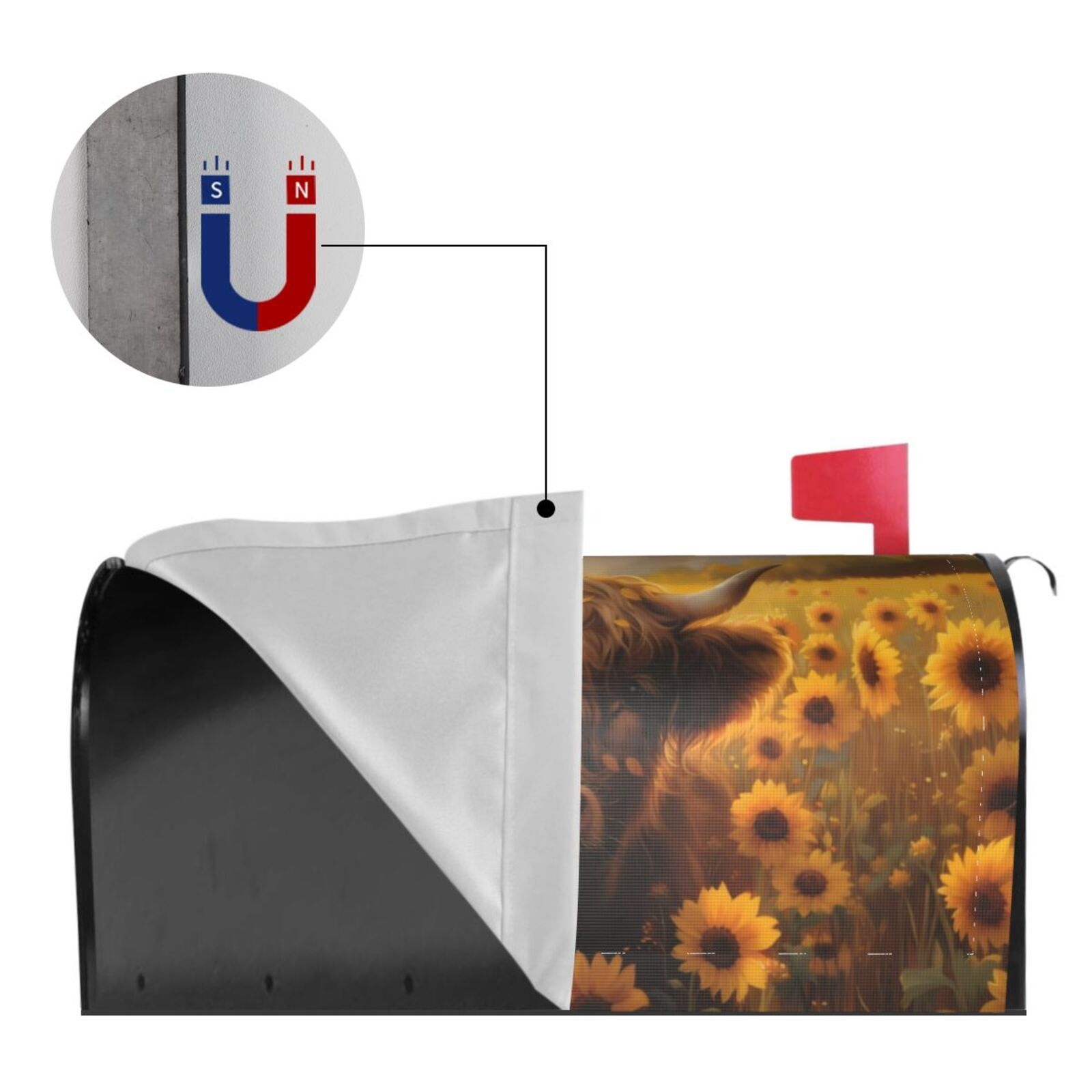 Kdxio Magnetic Mailbox Cover 25.5x21 in Mailbox Cover Outdoor Decoration Holiday Mailbox Covers for Home Garden Yard-25.5x21 in