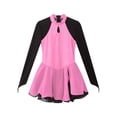 thumbnail image 5 of iixpin Girl's Lyrical Dance Dress Ballet Dancewear Figure Ice Skating Leotard Dresses Ballerina Outfits Pink 10, 5 of 7