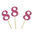 thumbnail image 2 of Darling Souvenir, Number 8 Birthday Year Cupcake Toppers, Birthday/ Anniversary Party Dessert Decorations - Pack Of 20, 2 of 3