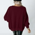thumbnail image 7 of Lmnyox Crew Neck Sweatshirts for Women Long Sleeve Fall Casual Pullover with Pocket Oversized Fashion Tops, 7 of 7