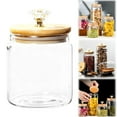 thumbnail image 2 of Large Glass Canisters for Kitchen Counter with Airtight Bamboo Lids - Cookie Jars with Wooden Lid, Food Storage Containers for Pantry, Flour Pasta Candy Coffee Pods, 2 of 9