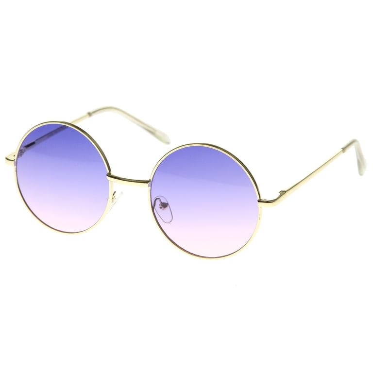 sunglassLA Unisex Bohemian Full Metal Frame Gradient Flat  display picture 3