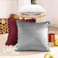 thumbnail image 2 of Juego de 2 fundas de cojines para sofá de exterior, decoración de cama, jardín, sala de estar, decoración de cojines de terciopelo decorativos, funda para el hogar, 45x45cm, gris JM MX-0134917FYD, 2 of 4