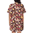 thumbnail image 3 of Lsque Skull record lips Women's Short-Sleeved Pajama Set - 2 Piece Soft and Lightweight Sleepwear Set-4X-Large, 3 of 9