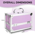 thumbnail image 2 of Xilee Makeup Train Case Makeup Case ,Professional Makeup Storage Box 4 Trays Portable Travel Makeup Box for Makeup Artist, Carfter, Cosmetics,Pink, 2 of 10