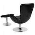 thumbnail image 4 of Emma + Oliver Black LeatherSoft Side Reception Chair with Bowed Seat and Ottoman, 4 of 5