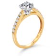 thumbnail image 3 of Gem Stone King 10K Yellow Gold 5MM Cushion Cut White Lab Grown Diamond Engagement Ring for Women | 0.94 Cttw | DEF Color | VVS-VS Clarity | Available in Size 5, 6, 7, 8, 9, 3 of 4