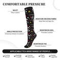 thumbnail image 3 of Lsque Colorful Geometry Pattern Sport Compression Socks for Men & Women 15-20 mmHg Knee High Nurse Pregnant Running Medical and Travel Athletic, 3 of 6