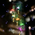 thumbnail image 6 of Hummingbird Bell Solar Wind Chimes, Color Changing Solar Lights, Outdoor Memorial Wind Bell Lights Gifts for Garden Mothers Day Yard Decor, 6 of 8