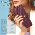 thumbnail image 2 of Allytechgroup for Samsung Galaxy Z Fold 7 Wallet Case, with Crossbody Shoulder Strap Hand Wrist Cards Holder Zipper Pocket RFID Blocking Shockproof Flip Cover Stand Snap Closure Phone Case, Winered, 2 of 9