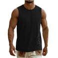 thumbnail image 6 of Men's Summer Tank Tops Workout Gym Sleeveless Shirts Moisture Wicking Breathable Casual Muscle Shirt Big and Tall Size M-5XL Black, 6 of 9