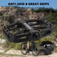 thumbnail image 3 of Pedales de bicicleta de montaña ROCK BROS Nylon Composite negros, 3 of 9