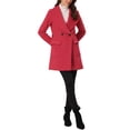 thumbnail image 2 of INSPIRE CHIC Trench-Coat Long à Col Châle Élégant pour Femmes avec Ceinture Rouge TG, 2 of 5