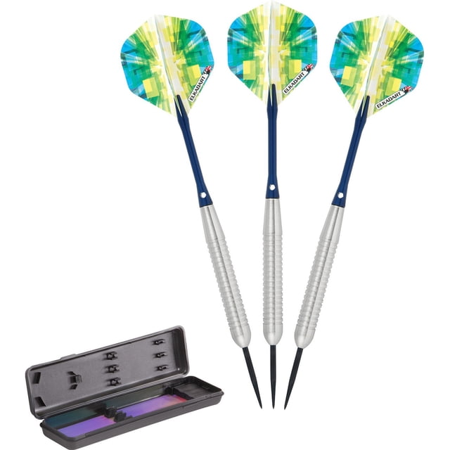 Steel Tip Darts Elkadart Prism, 21 g, con funda de viaje