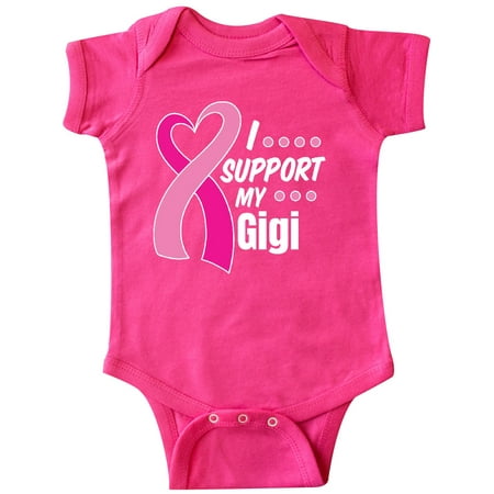 

Inktastic Breast Cancer Awareness I Support My Gigi with Pink Ribbon Gift Baby Boy or Baby Girl Bodysuit