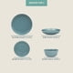 thumbnail image 2 of Gibson Home Summer Shades - Juego de vajilla de porcelana (16 piezas, platos y cuencos, para 4 personas), color azul, 2 of 5