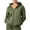 Olive Green, variant on Rohuuque Women's Zip Up Hoodies Sweatshirt Long Sleeve Solid Color Casual Jacket with Pockets Lightweight Outdoor Sport Sweatshirts Olive Green