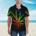 thumbnail image 3 of Summer Travel Silhouette of Beach Sunset Mens Hawaiian Shirt Short Sleeve Casual Button Up Tropical Summer Beach Shirt, 3 of 9