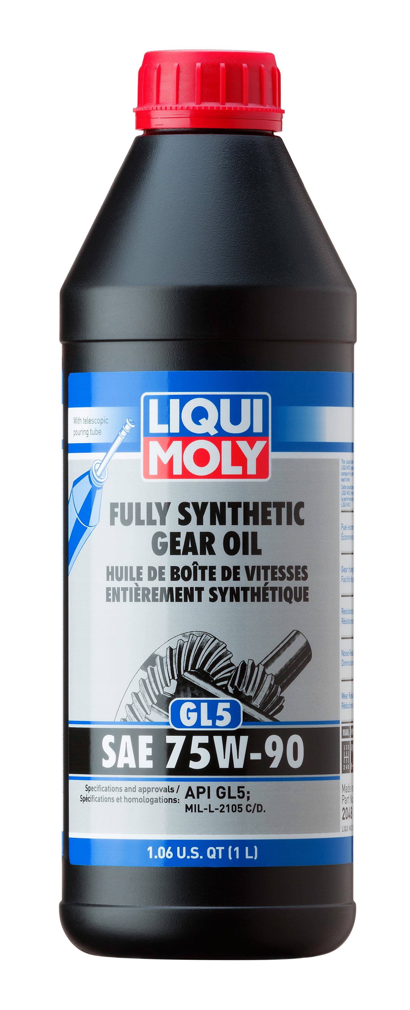 LIQUI MOLY FULLY SYNTHETIC GEAR OIL SAE 75W90 1 L Walmart Canada