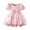 Pink, variant on Summer Sweet Short Sleeved Small Floral Dresses Princess Style Girls Dress Leisure Dailywear 12-18 M