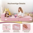 thumbnail image 4 of Lilypelle Kids Folding Floor Sofa Bed Chair, Child Fold Up Couch Bed for Sleeping, 3-in-1 Convertible Toddler Floor Futon Mattress, Portable Fold Out Kids Futon Sofa Bed with Storage Bag, 4 of 9