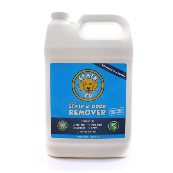 STAIN FU Pet Stain Odor Remover Professional Strength Powerful Eliminator for Tough Dog Cat Pet Urine Pee Poop Feces Vomit Slobber Drool Blood Wine Coffee Home