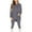 Dark Gray, variant on ZZwxWA Plus Size Lounge Sets for Womens 2 Piece Long Pants Long Sleeve Irregular Round Neck Shirt Outfits Set Workout Sets
