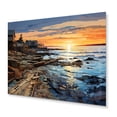 thumbnail image 2 of Designart "Perspective Pastoral Coastal pier Pier art painting III" Landscapes Metal Wall Art, 2 of 5