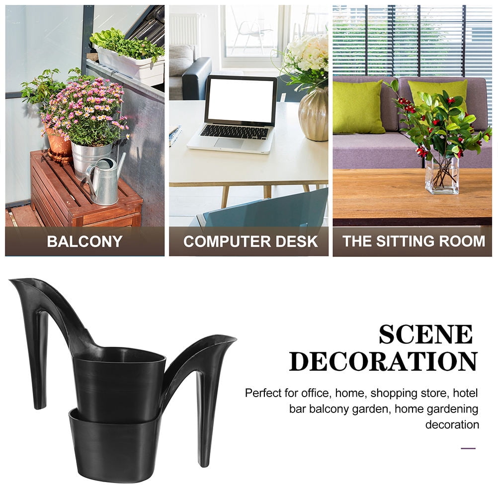 4Pcs High Heel Planter Set Plastic Decorative Flower Pots for Gardening and Bonsai