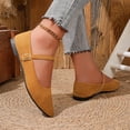 thumbnail image 7 of Mary Jane Flat Shoes Round Toe Ballet Flats for Women Dressy Fabric Business Flats Comfortable Classic Strap Flats for Office, 7 of 7