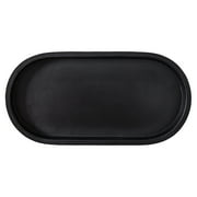 Urban Shop Black Ceramic Oval Tray, 11.8 W