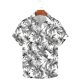 thumbnail image 4 of Blusa y camisa de manga corta con cuello vuelto para hombre, camisa hawaiana informal con estampado floral, camisa de manga corta con solapa, blusa, camisa de poliéster para hombre, 4 of 6