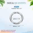 thumbnail image 2 of Uxcell Metal O Rings Stainless Steel Seamless Welding O-Ring Solid Heavy Round Ring Buckle 18 0.2" Thick x 1.57" OD, 2 of 3