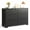 Black-6 Drawers, variant on Aiho 6-Drawer Double Dresser - Modern Wood Chest with Anti-Tip Safety, Cutout Handles & Smooth Gliding Drawers | Nursery, Kids & Bedroom Storage - White