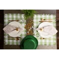 thumbnail image 2 of DII Bright Green Heavyweight Check Fringed Placemat (Set of 6), 2 of 4
