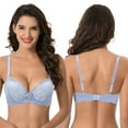 thumbnail image 3 of Curve Muse Women's Plus Size Push Up Add 1 Cup Underwire Perfect Shape Lace Bras-2Pk-Lt Blue,Rust-42D, 3 of 6